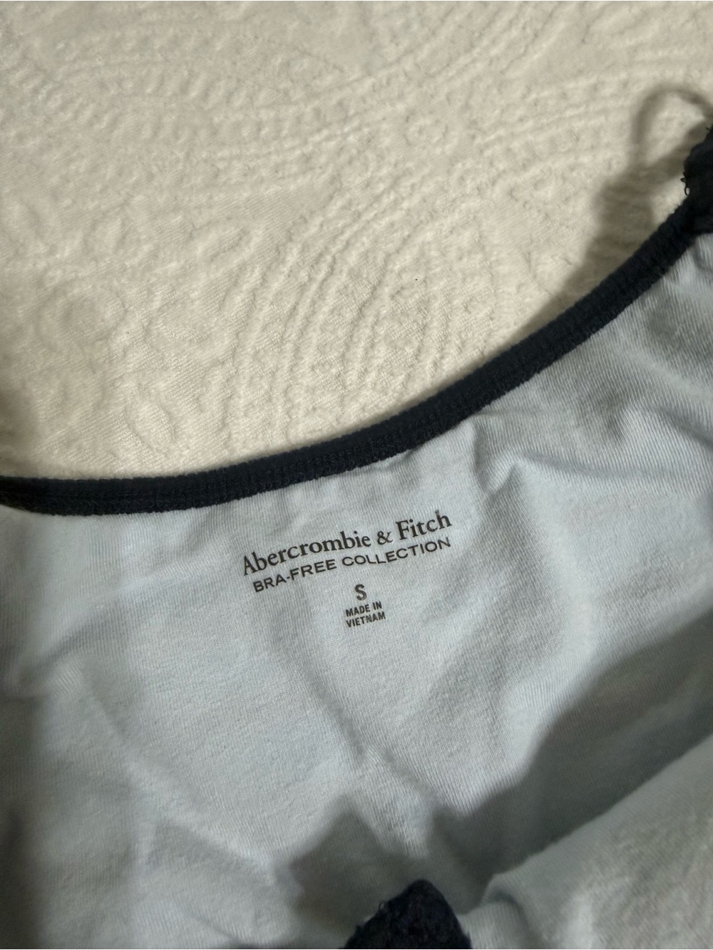 Abercrombie & Fitch Ribbed Striped Tank in Light Blue, Red & Navy - Picture 2 of 2